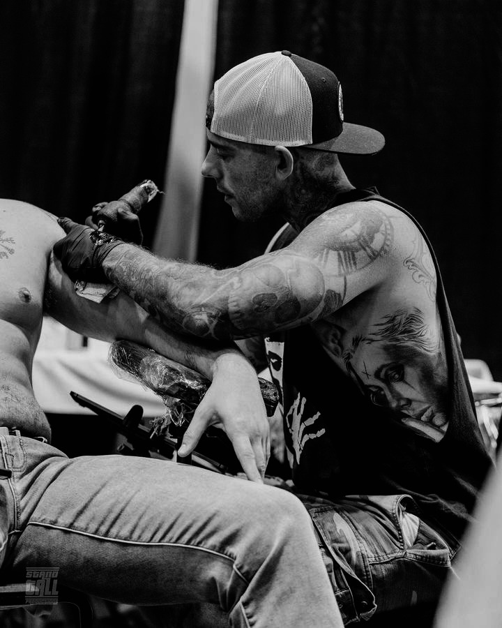 Dillon Giarraffa tattooing — dark realism & surrealism artist